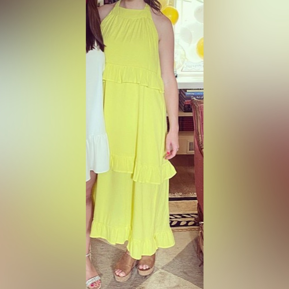 Favlux Yellow summer print dress!